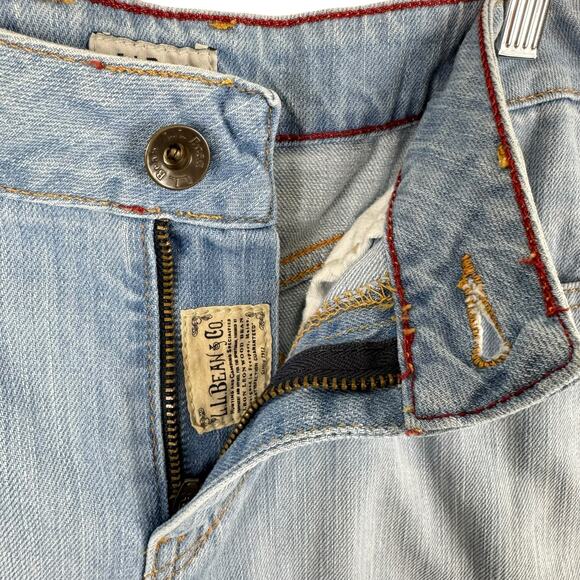 L.L. Bean Favorite Fit Cotton Light Wash Knee Length Jean Skirt Size 6 - Picture 4 of 7